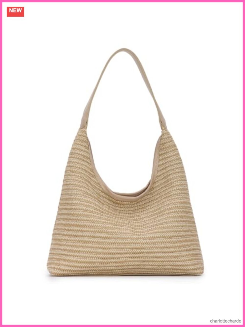 Straw Woven Tote Bag for Women Summer Beach Shoulder Handbag